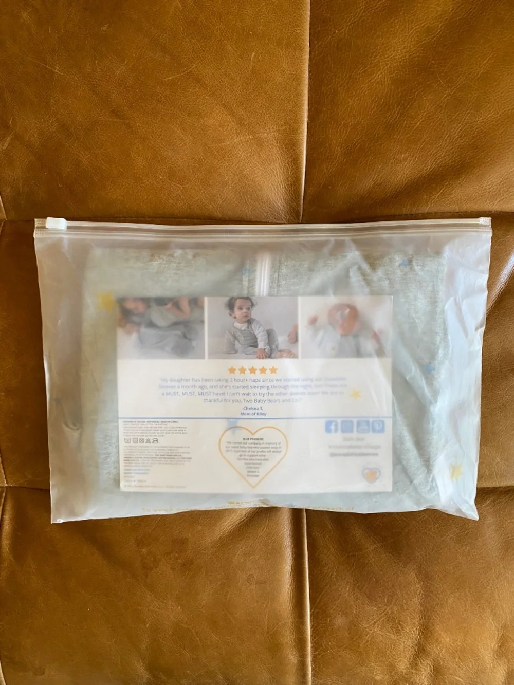 Two Baby Bears Sleeves Sack – Gray | NWT